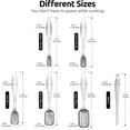 thumbnail image 2 of U-Taste Narrow Square Measuring Spoons: 18/8 Stainless Steel Kitchen Measure Teaspoon Tablespoon with Leveler, Polygon Rectangular Metal Jar Scoop for Baking Cooking, Coffee, Spice, Powder (Set of 6), 2 of 9
