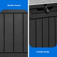 thumbnail image 6 of Dextrus 31 Gallon Outdoor Storage Box, Weatherproof Resin Deck Box with Lockable Lid&Side Handles for Patio,Garden ,Black, 6 of 6