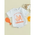 thumbnail image 4 of Bslissey Baby Girls Boys T-shirt Romper Chicken Letter Print Short Sleeve Jumpsuit Newborn Infant Crew Neck Bodysuit 3M 6M 12M 18M Summer Daily Clothes, 4 of 9