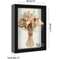 thumbnail image 2 of 8.5x11 Shadow Box Frame with Shatter-Resistant Glass - Silhouette Collection - Large Shadow Box Display Case for Tabletop and Wall Display - Black with Soft Felt Back, 2 of 4