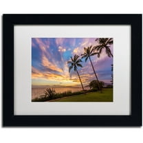 Trademark Fine Art 'Magical Hawaiian Sky' Canvas Art by Pierre Leclerc, White Matte, Black Frame