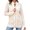 Beige, variant on LANGWYQU Long Sleeve Turtle Neck Women Mesh Knit Jacket Zipper Coat