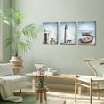 Visual Art Decor 3 pieces Framed Canvas Wall Art Clearance Lighthouse Modern Beach Wall Art