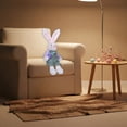 thumbnail image 3 of HWRETIE Easter Bunny Ornament Set,Plush Style Spring Decoration Desk Display, 3 of 6