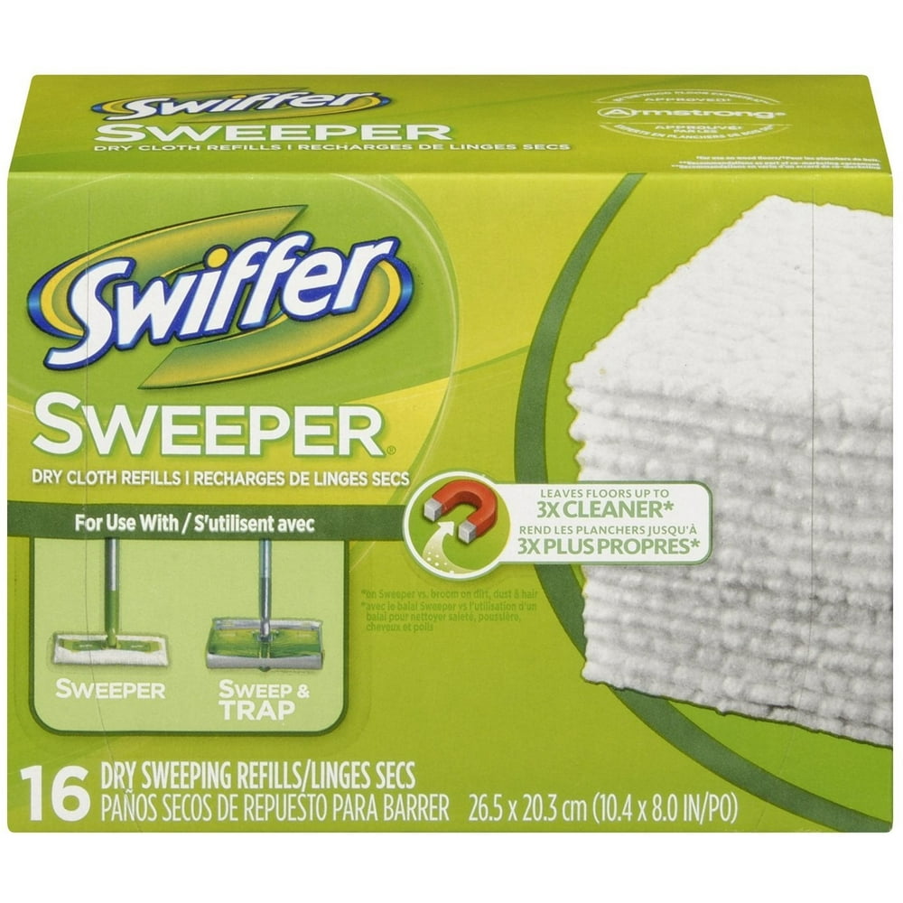 2 Pack Swiffer Sweeper Dry Sweeping Cloths 16 ea