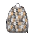 thumbnail image 1 of Kawaii Llama Face Student Backpack – Funny Cartoon Alpaca Pattern, Adorable and Lightweight for School and Travel, 1 of 6