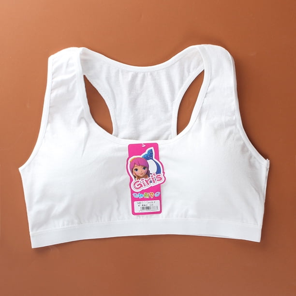 Ropa interior para niñas Sujetador de algodón puro para estudiantes Periodo de desarrollo Verano Chaleco fino pequeño Niñas de talla mediana y grande