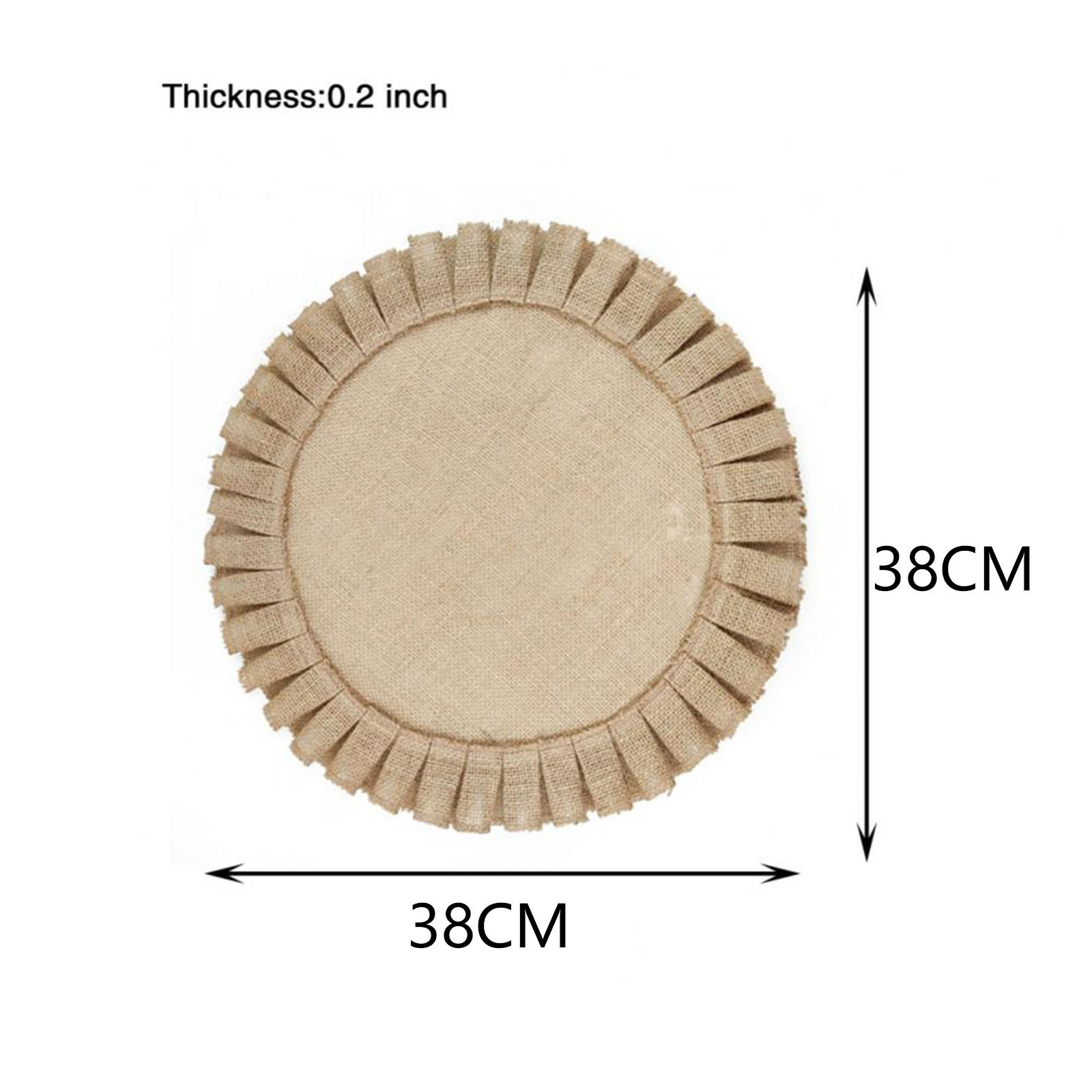 Lotpreco Burlap Round Braided Placemats Set of 4 for Dining Tables 15 ...