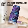 thumbnail image 5 of 20oz Bohemian Tumbler with Handle & Straws, Leak-Proof Stainless Steel Insulated Travel Coffee Mug, Boho Themed Gift for Women, 5 of 5