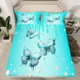 thumbnail image 2 of Castle Fairy Flying Butterflies Girl Boy Full Size Sheets 4-Piece,Bling Crystal Glitter Breathable Bed Sheets,Dreamy Princess Lightweight Sheet Sets,Lightweight Room Decor, 2 of 7