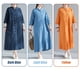 thumbnail image 5 of Vestido de mujer Vestido camisero de mujer con bolsillos Vestido con botones de manga 3/4 Camisas largas informales de vacaciones vintage 1 1, 5 of 5