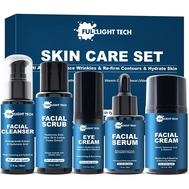 Set de cuidado de la piel FULLLIGHT TECH antienvejecimiento para hombres con retinol