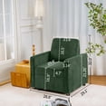 thumbnail image 4 of 72" Retractable 3-Seater Sectional Sofa, Extends to 2-Seater Sofa & Single Couch, Space-Saving Design for Small Spaces, Apartments, Offices & Living Rooms, Olive Green Corduroy Fabric, 4 of 9