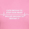 thumbnail image 3 of CafePress - Cute Enough To Stop Your H Women's Classic T Shirt - Women's Traditional Fit Dark T-Shirt, 3 of 4