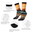 thumbnail image 4 of Fotbe Serene Ocean Sunset Calcetas Largas con Estampado para Hombre y Mujer – Calcetas de Compresión Transpirables y Elásticas, Viajar y Uso Diario Talla 5-11, 4 of 6