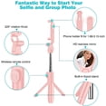 thumbnail image 2 of Bluetooth Selfie Stick, IBAOLE Extendable and Tripod Stand Selfie Stick with Wireless Remote for iPhone XR/XS/X/8/Plus/7/Plus/SE/6S/6/Plus, Galaxy S9/S8/S7/S6, Android, More Pink -, 2 of 8