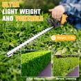 thumbnail image 5 of Hedge Trimmer Cordless, UNTIMATY 21V Electric Hedge Trimmer with 3.0Ah Battery and Charger for Bush Shrub Cutting, Trimming, Yellow, 5 of 9
