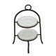 thumbnail image 5 of Vogacara Estante para hornear a escala 1: 12, accesorios para muebles delicados, soporte para pastel de juguete, decoración de boda, decoración para Negro 2piezas Vogacara CBP216806, 5 of 6
