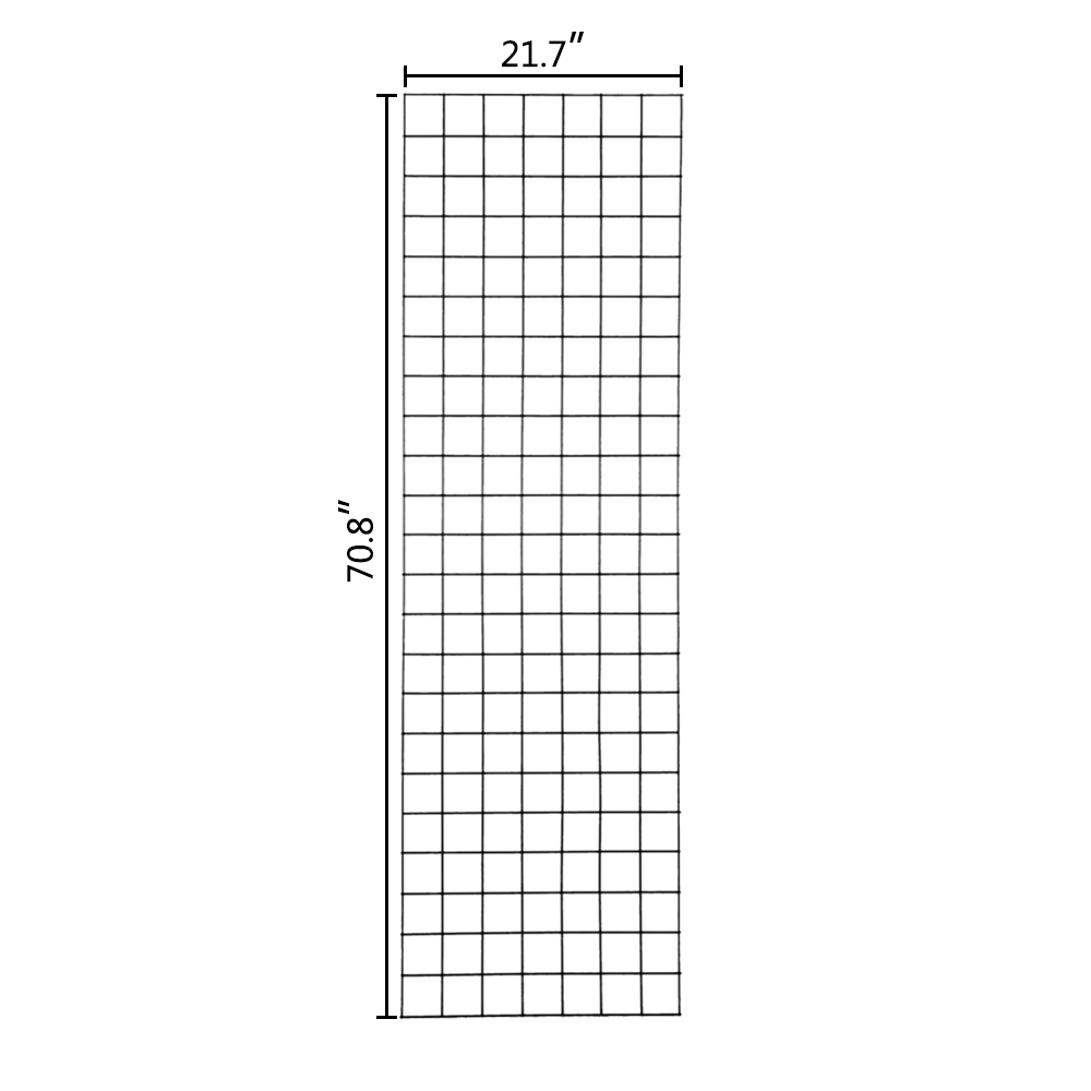 Bonnlo 6' x 2' Wire Grid Panel for Retail Craft Show Fair Display, 3-Pack Wire Grid Wall Display Rack with Hooks 4", 6" and 8" - image 4 of 7