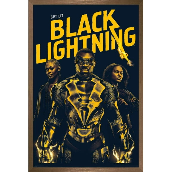 DC Comics TV - Black Lightning - Key Art Wall Poster, 14.725" x 22.375", Framed
