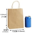 thumbnail image 5 of Bolsa de regalo para fiestas, 10/30/50, bolsa de papel Kraft reciclable, bolsa de compras para el día de San Valentín, bolsa de regalo de dulces para bodas, embalaje de entrega, bolso de mano, 5 of 5