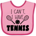 thumbnail image 3 of Inktastic I Can't, I Have Tennis Boys or Girls Baby Bib, 3 of 4