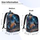 thumbnail image 2 of Disketp Lonely Night Sky Wolf Mochila de Lona Estampada, Mochila Escolar de Viaje Ligera para Estudiantes y Portátil-Small, 2 of 5