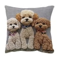 thumbnail image 2 of Cute Animal Print Flocked Pillow Cover Decorative Throw Cushion Case for Sofa Bedroom Living Room Home Decor Accent Pillow, 2 of 6