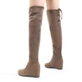 thumbnail image 5 of Women's Over The Knee Thigh High Stretch Boots Shoes LEGGY KHAKI Size 7.5, 5 of 5