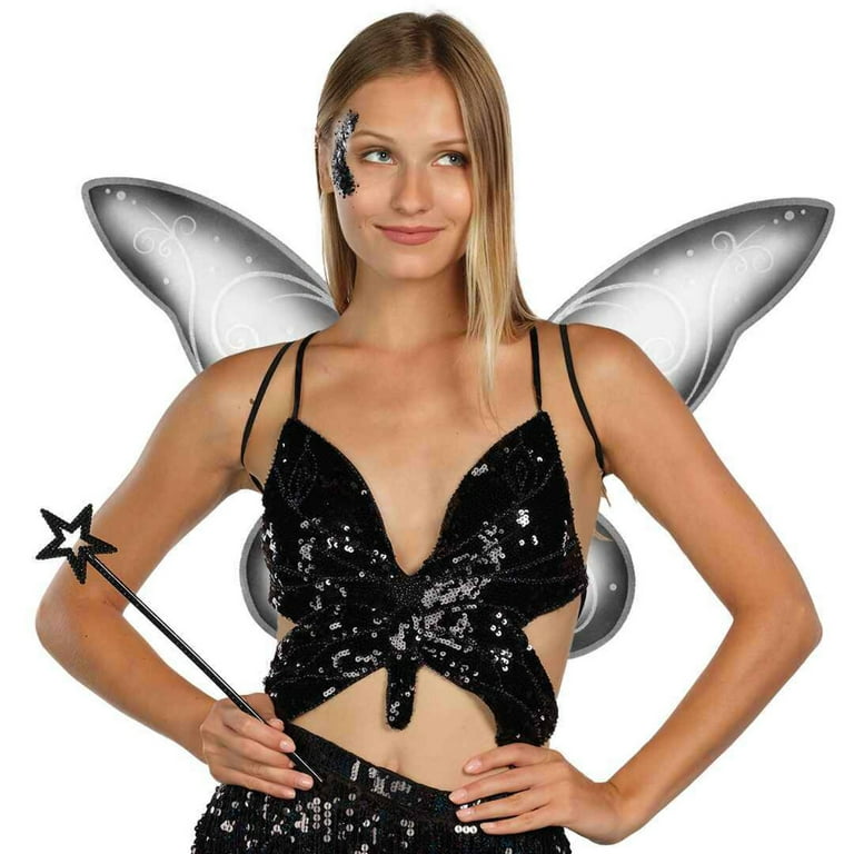Fun Costumes Dark Fairy Wings Standard