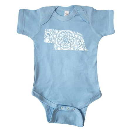 

Inktastic Nebraska Silhouette Mandala Gift Baby Boy or Baby Girl Bodysuit