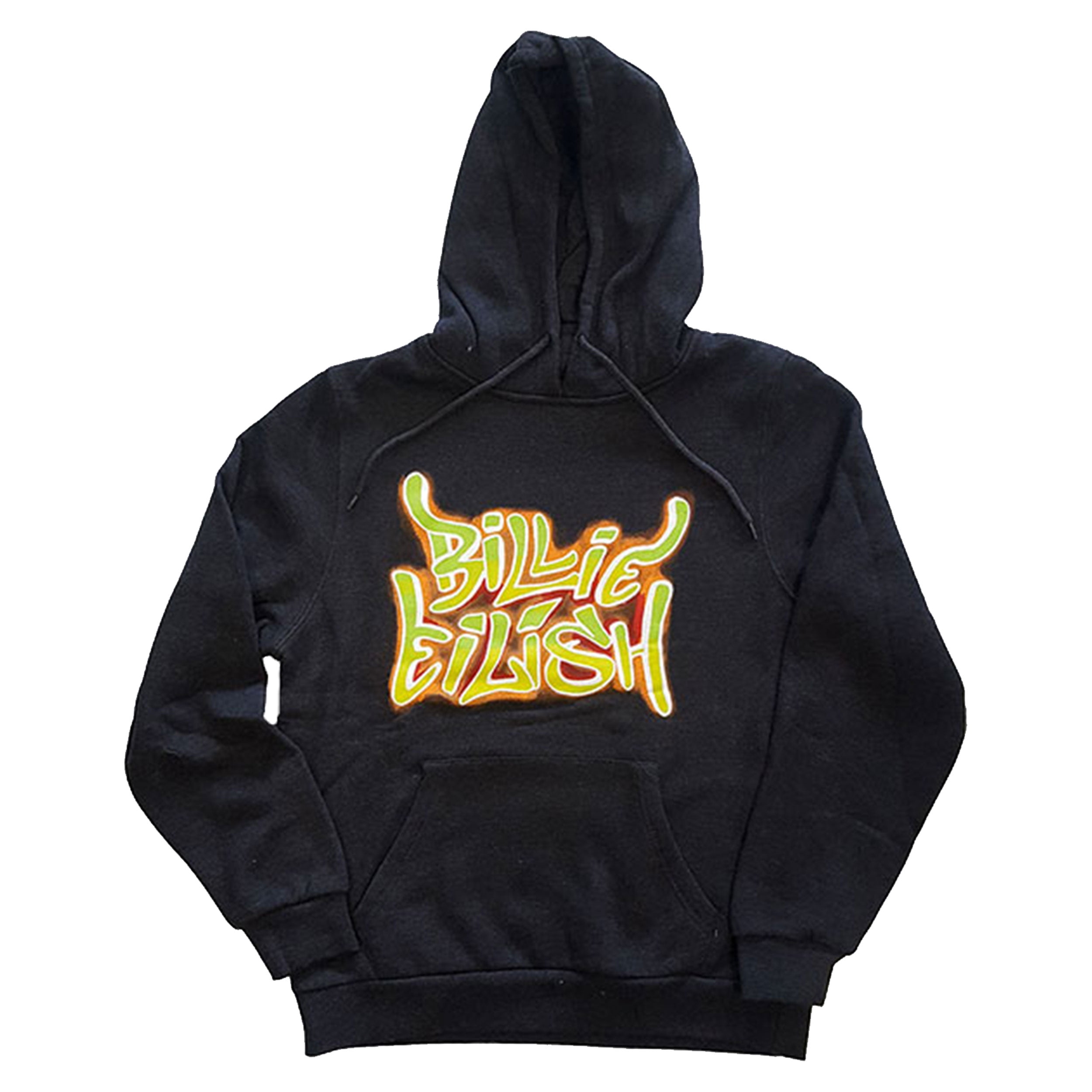 Pullover Hoodie Black Billie Eilish 'Airbrush Flames' NEW & OFFICIAL! Pullover Hoodie Black Billie Eilish 'Airbrush Flames' NEW & OFFICIAL!