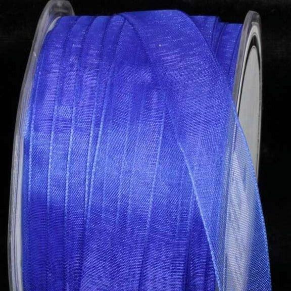The Ribbon People Royal Blue Narrow Organdy Craft Ribbon 16mm x 100 Yards