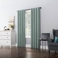 thumbnail image 6 of Sun Zero Cyrus 1-Piece  Thermal 100% Blackout  Back Tab/Rod Pocket Curtain Panel, Misty Blue, 40”W x 84"L, 6 of 9