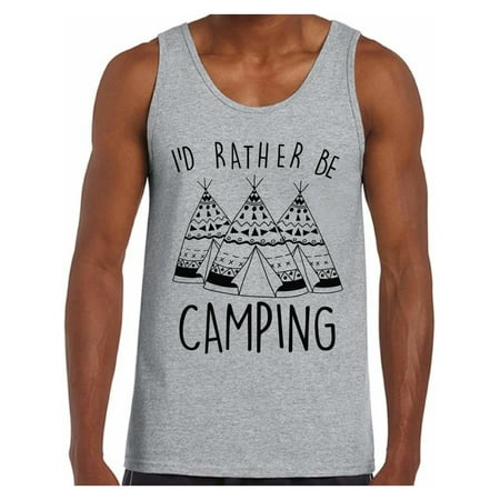 Tank I Deserve Awkward Styles I'd Rather be Camping Men's Tank Top Camping T-Shirt for Him I Would Rather be Camping Tank Top for Boyfriend Camping Lovers Gifts Camper Tank Top for Dad I Love Camping Shirt for Men ()