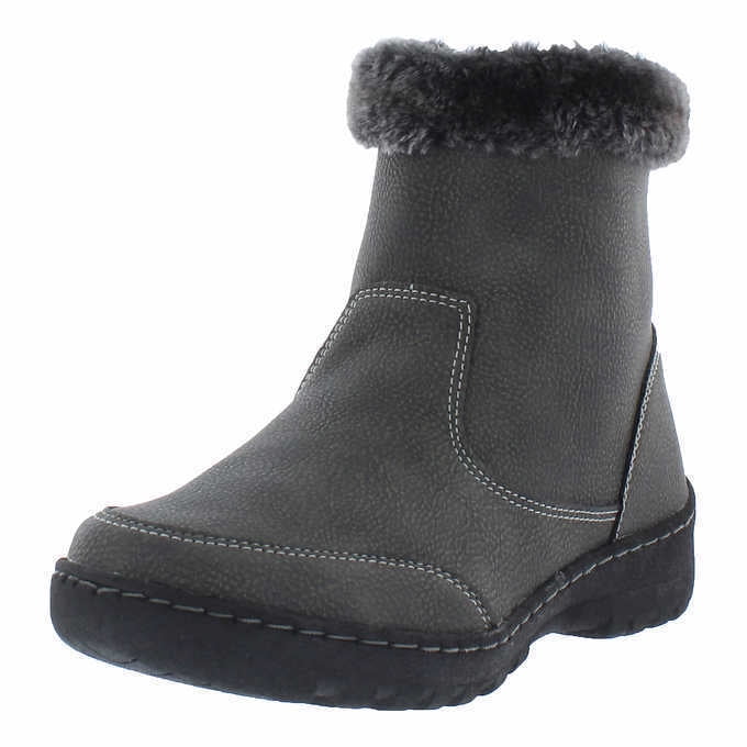 Khombu Ladies' All Weather Boot with memory foam comfort (Grey, 9 ...