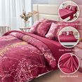 thumbnail image 6 of PERFEMET Burgundy Full Size Comforter Set for Women Men 6-Piece Marble Bed in a Bag Bedding Comforter Set for All Season, 6 of 9