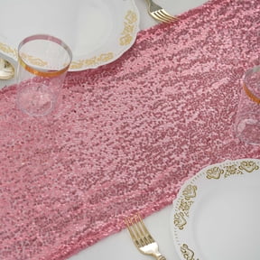 Balsa Circle 12" x 108" Sequined Table Runner Pink