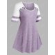 thumbnail image 2 of Camiseta Tejida Color Contraste Rosegal Camisetas tallas grandes, 2 of 5