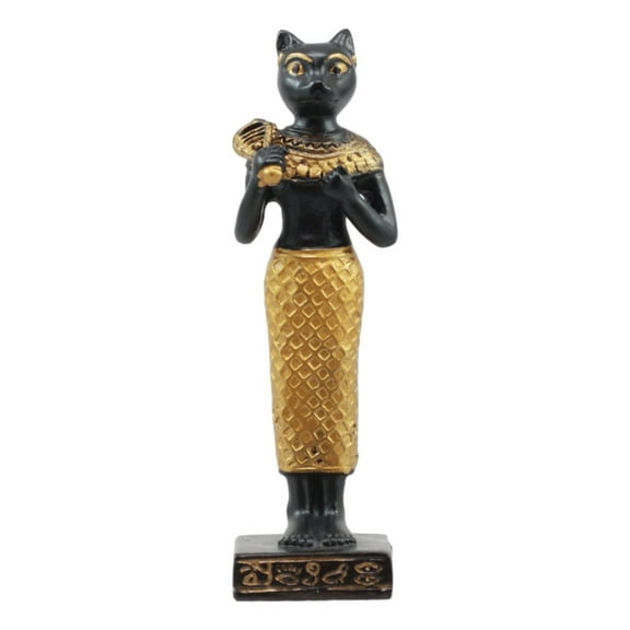 Ebros Egyptian Classical Deities Miniature Figurine Gods Of Egypt Dollhouse Miniature Statue Legends Of Ancient Egypt Educational Sculpture Collectible (Bastet Goddess Of The Home Human Form)