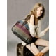 thumbnail image 4 of Bolsos para mujer, bolso bandolera de lona con rayas multicolor, bolso de mano para mujer, 4 of 8