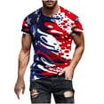 thumbnail image 2 of cllios Funny 4th of July Shirts for Men Patriotic Red White and Blue Graphic Tee Regular Fit Short Sleeve Workout Tops Independence Day Men's Gifts, 2 of 5