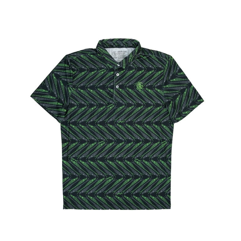 Googan Men's Short Sleeve Fishing Shirt Polo, Black Dart, XL