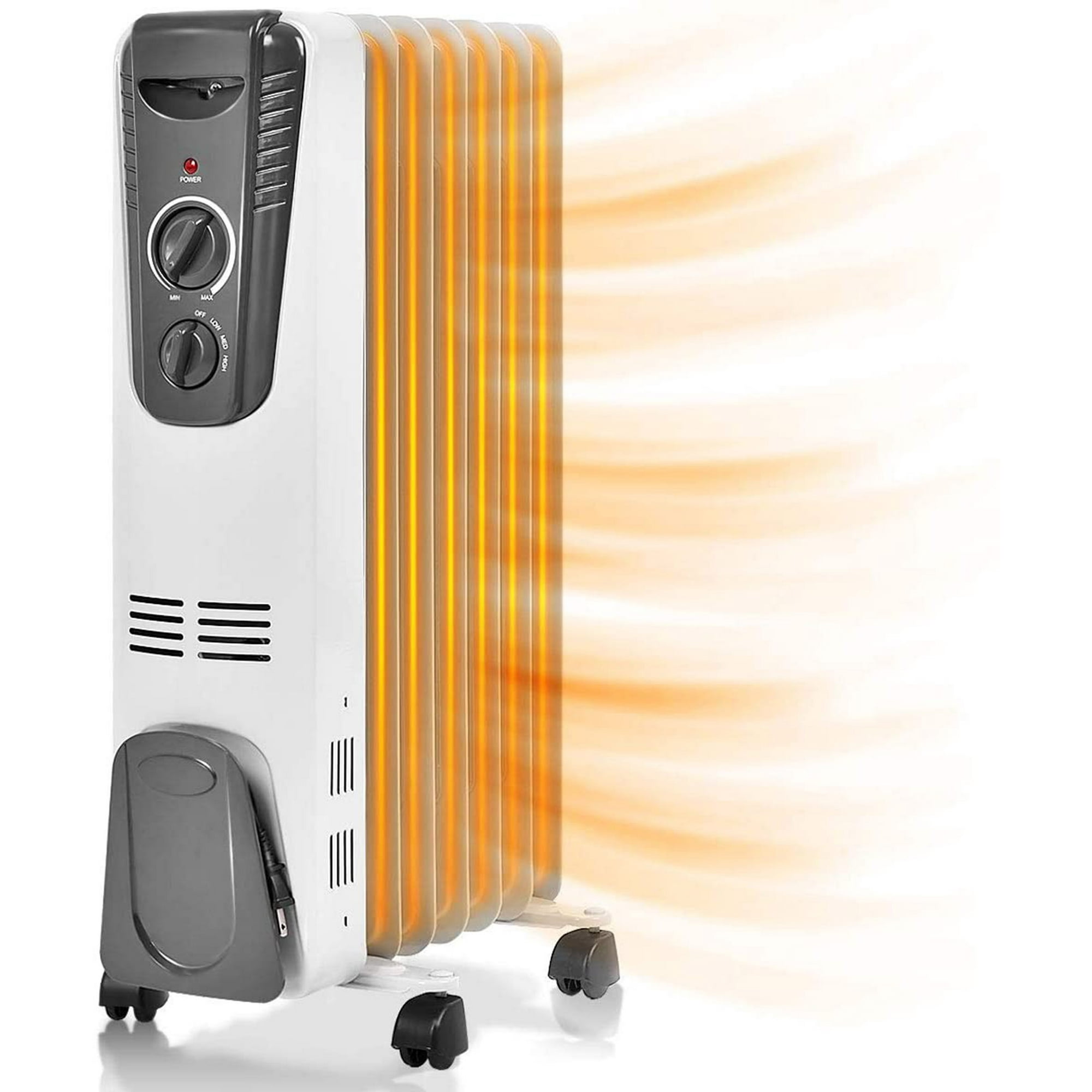 Gymax 1500W Oil Filled Radiator Heater Portable Space Heater w/ 3 Heat  Settings | Walmart Canada
