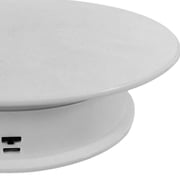 8 Rotating Display Stand USB Powered Turntable 2 Speed Toy Model Display White