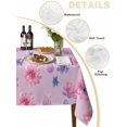 thumbnail image 2 of Spring Floral Table Cloth, Waterproof Tablecloth for Square Tables, Summer Botanical Purple Pink Flower Reusable Washable Fabric Table Cover for Restaurant Kitchen Dining Tables 54"x54", 2 of 9