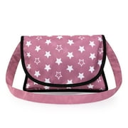Bayer Design Dolls: Cozy 3 Piece Set - Pink, White, Stars - Folding Pram, Highchair, Shoulder Bag, Accessory Set For Dolls Up To 18, Kids Toy, Age 3+