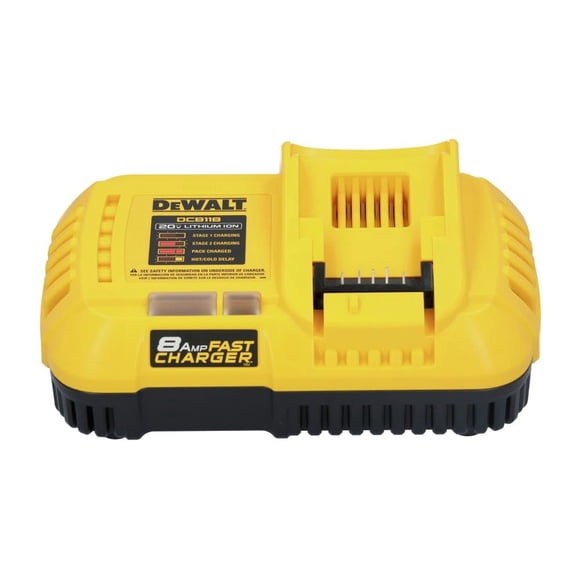 Cargador rápido DEWALT DCB118R 20 V MAX/60 V MAX FLEXVOLT de 8 amperios (renovado)