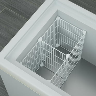 LIFKOME Refrigerator Shelf Separator Freezer Bin Dividers For Ice Pops Deep Freezer Organizers Ventilated Grid Design Chest Freezer Baskets For Efficient Storage And Organization