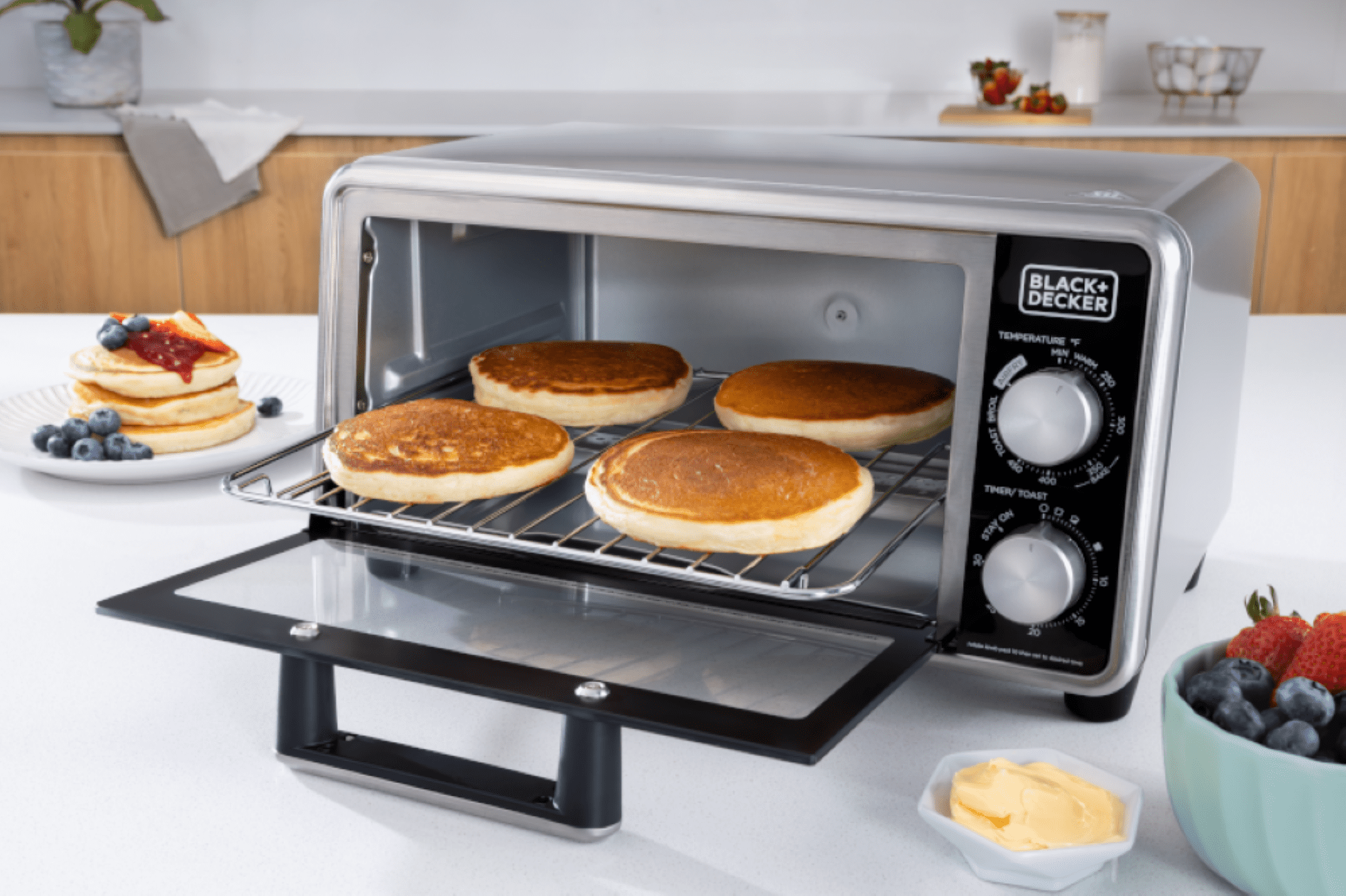 Black & Decker Crisp 'n Bake Air Fry 1150 W 4-Slice  Toaster Oven Stainless Steel, BD 4SL CSPBKE TST OV